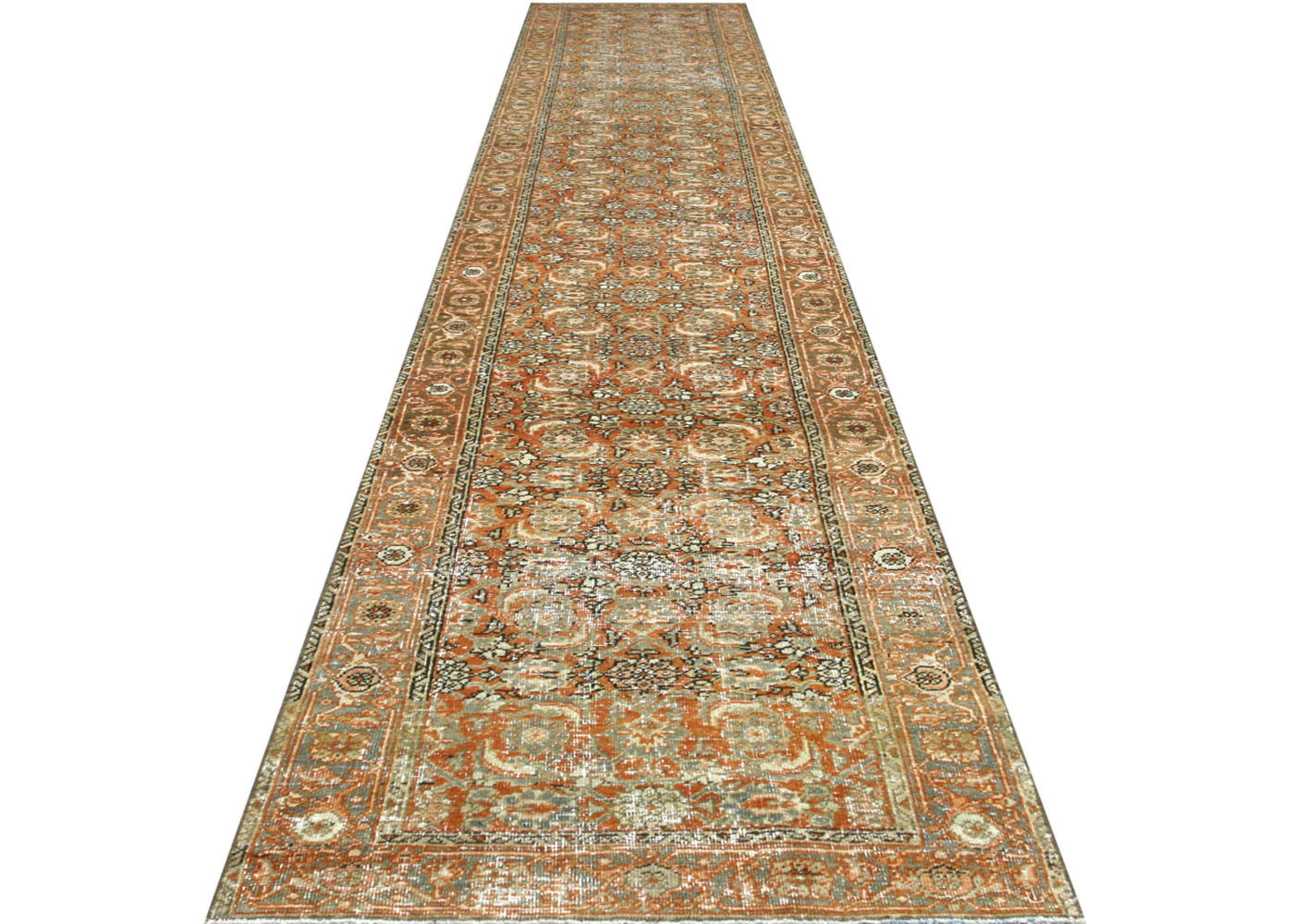 Semi Antique Persian Tabriz Runner - 2'9" x 17' - 210482