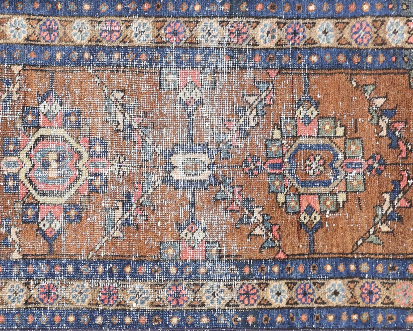 Antique Persian Heriz Runner - 2' x 9'