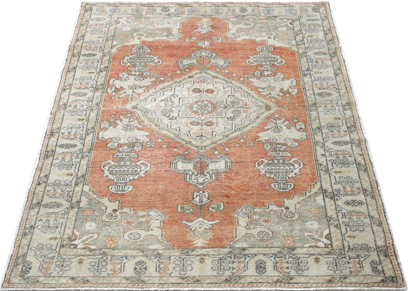 Vintage Turkish Oushak Rug - 4'5" x 6'6" - 210501