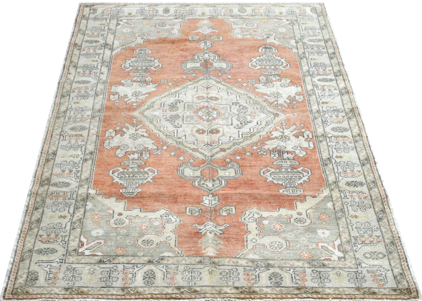 Vintage Turkish Oushak Rug - 4'5" x 6'6" - 210501