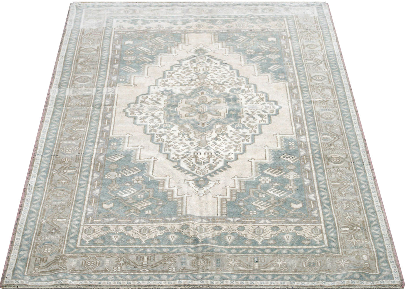Vintage Turkish Oushak Rug - 4'1" x 6'4" - 210509