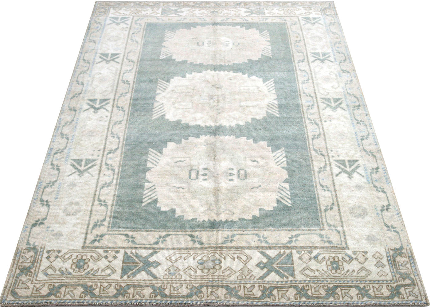 Vintage Turkish Oushak Rug - 4'7" x 6'7" - 210514