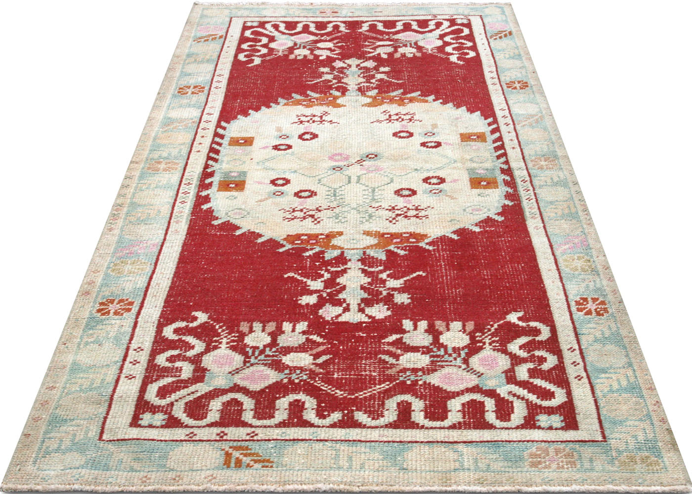 Vintage Turkish Oushak Rug - 2'11" x 6'2" - 210518