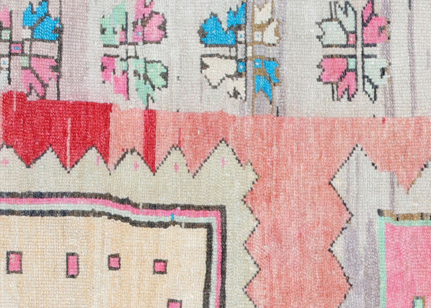 Vintage Turkish Oushak Rug - 4'10" x 8'10" - 210522