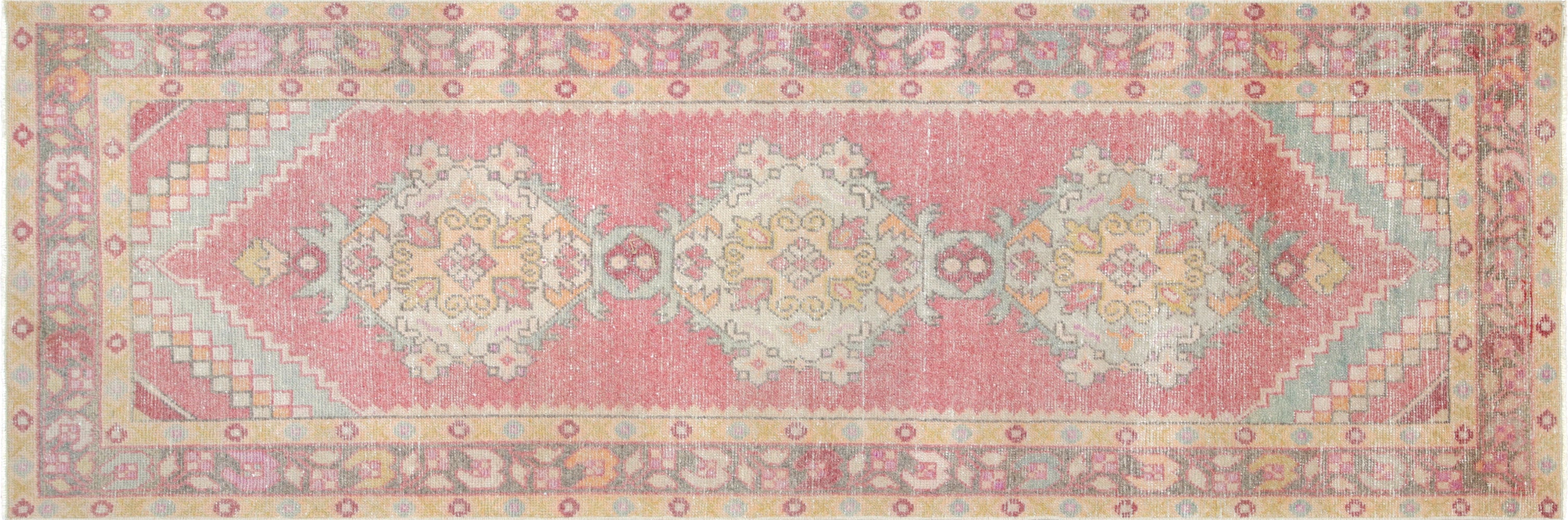 Vintage Turkish Oushak Runner - 3' x 9'3" - 210523