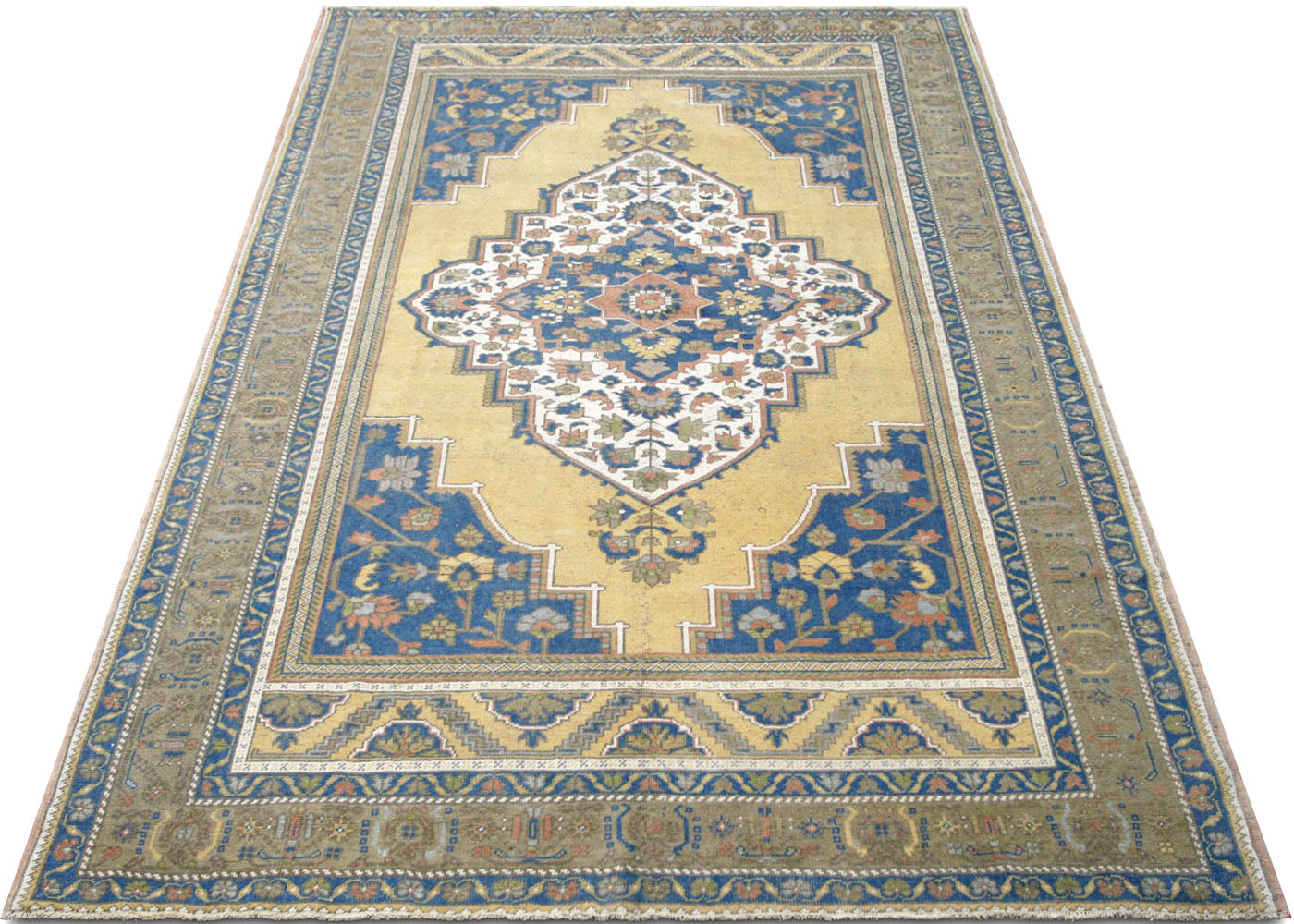 Vintage Turkish Oushak Rug - 6'4" x 10'2" - 210524