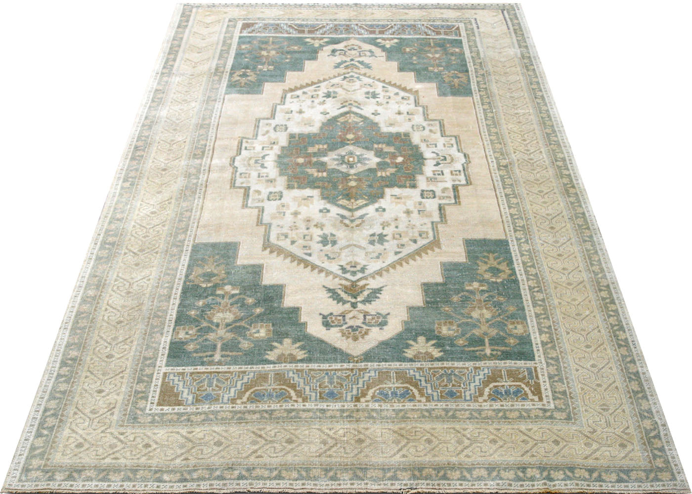 Vintage Turkish Oushak Rug - 6'3" x 10'5" - 210525