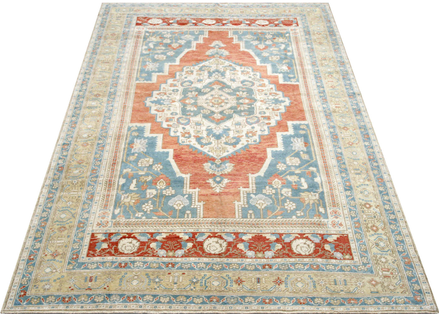 Vintage Turkish Oushak Rug - 6'1" x 9'5" - 210529