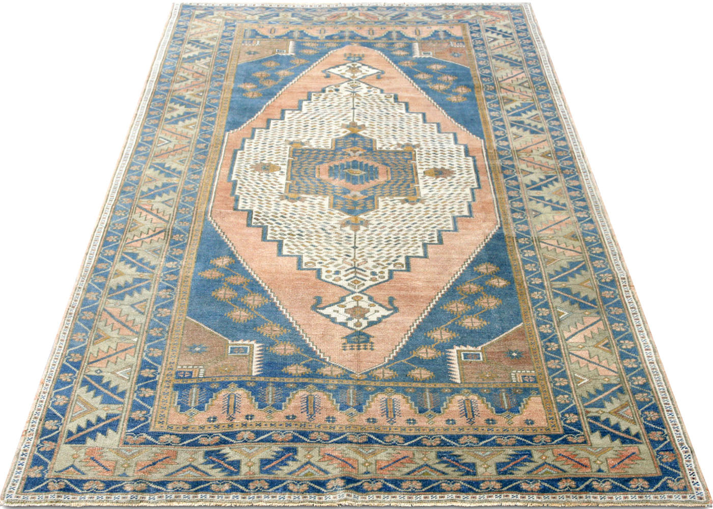 Vintage Turkish Oushak Rug - 5'8" x 9' - 210530