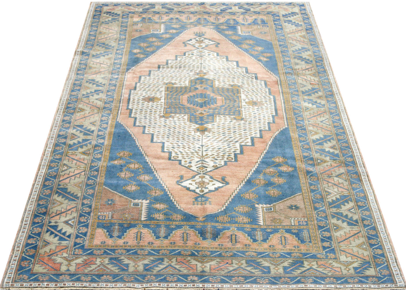 Vintage Turkish Oushak Rug - 5'8" x 9' - 210530