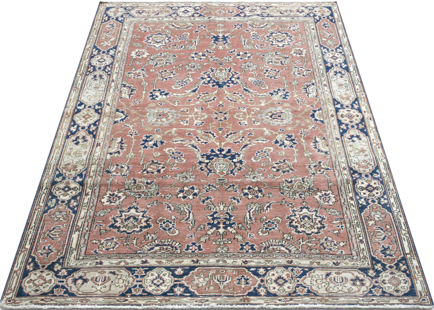 Vintage Turkish Oushak Rug - 5'1" x 8'1" - 210534