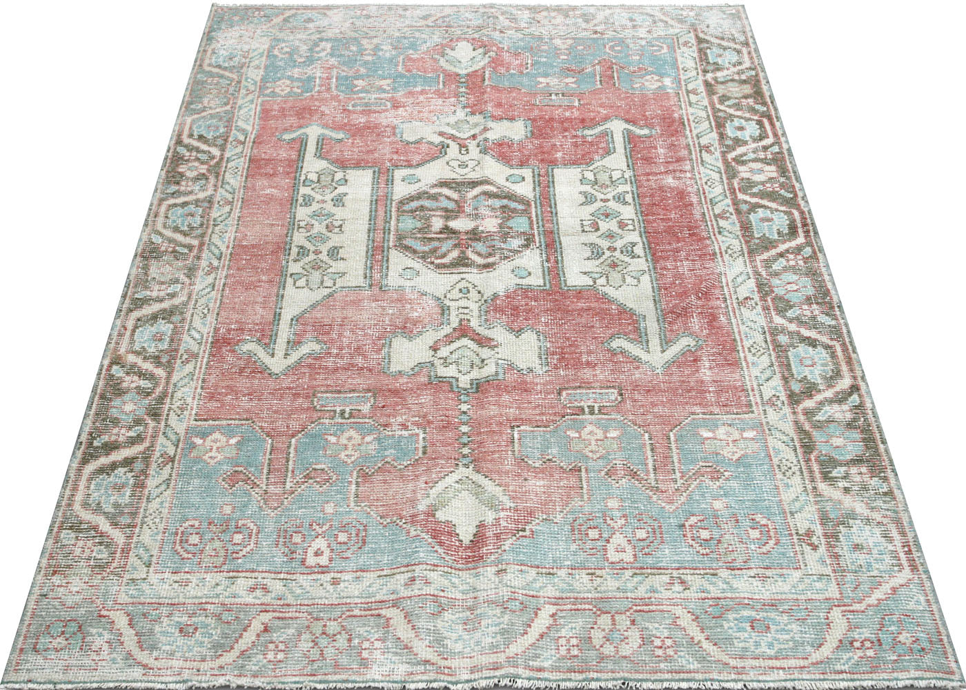 Vintage Turkish Oushak Rug - 4'9" x 7'1" - 210541