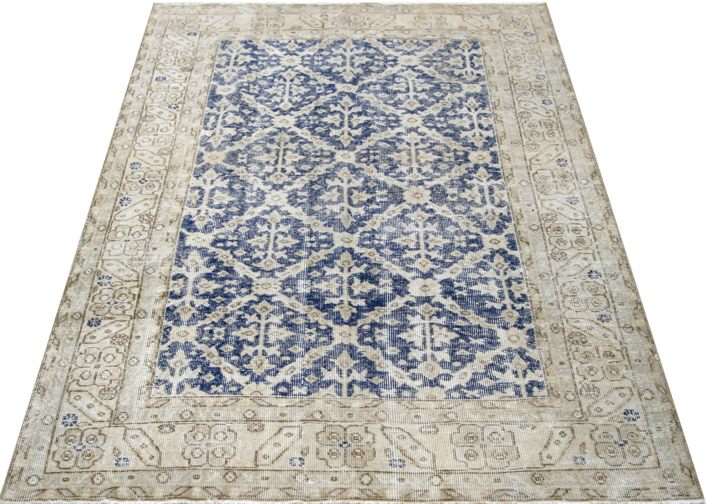 Vintage Turkish Oushak Rug - 5'3" x 7'11" - 210543