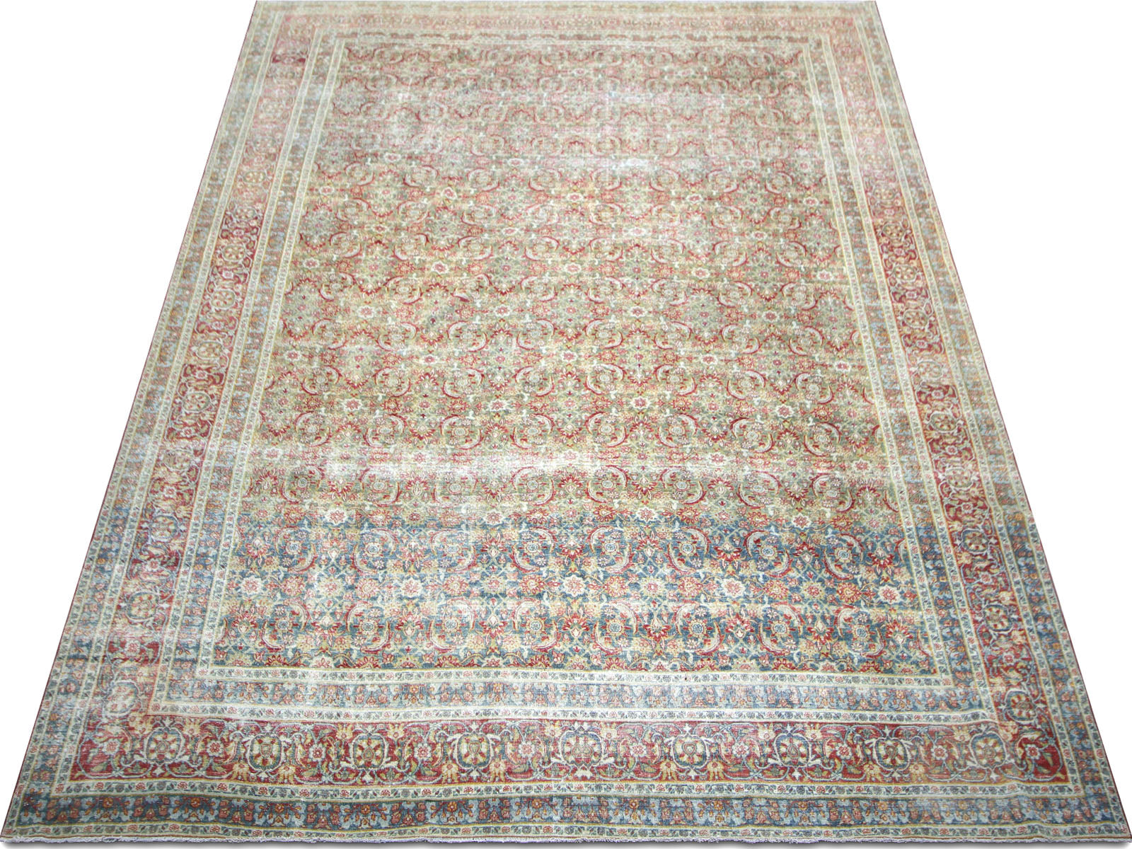 Semi Antique Persian Tabriz Rug - 9'8" x 14'1"
