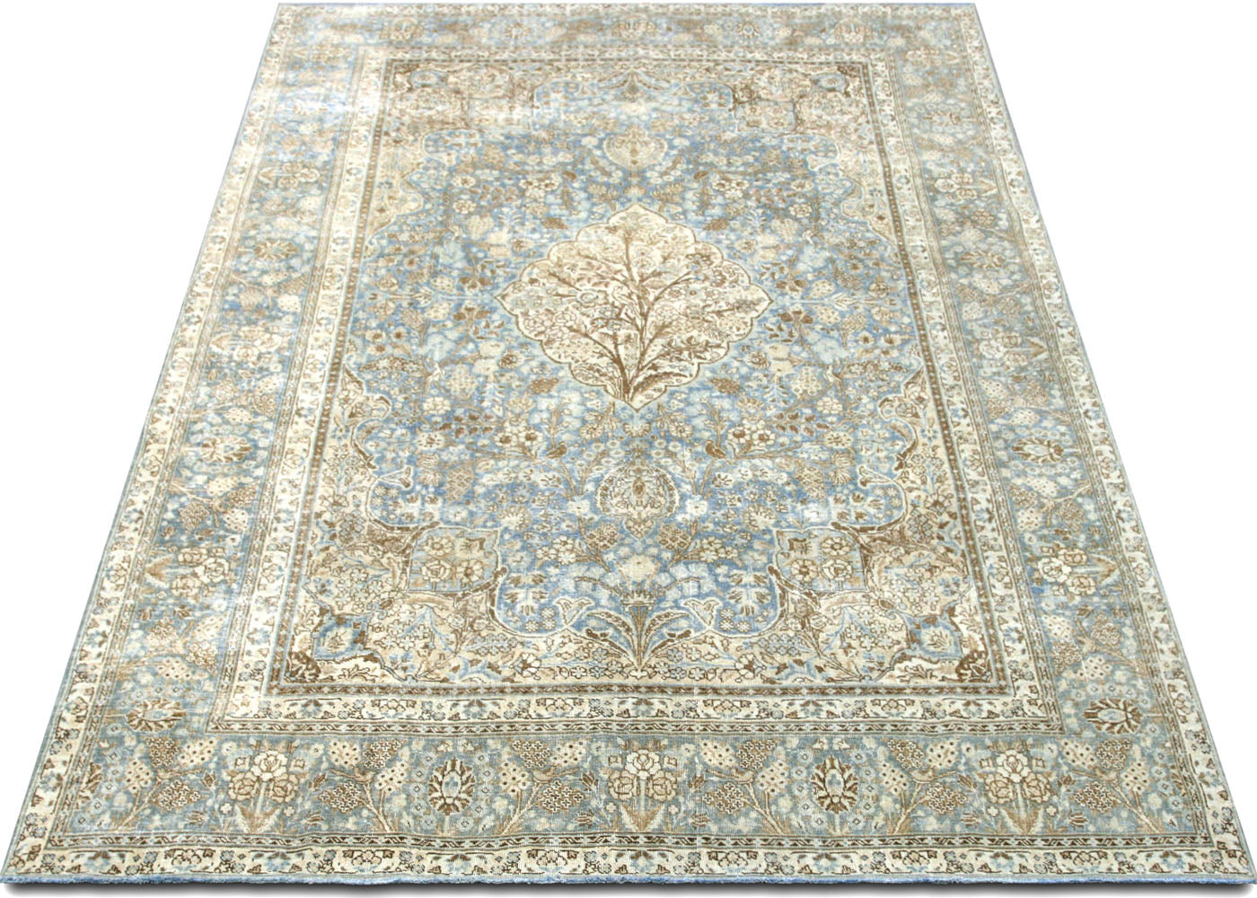 Vintage Persian Tabriz Rug - 7'3" x 11'2" - 220003