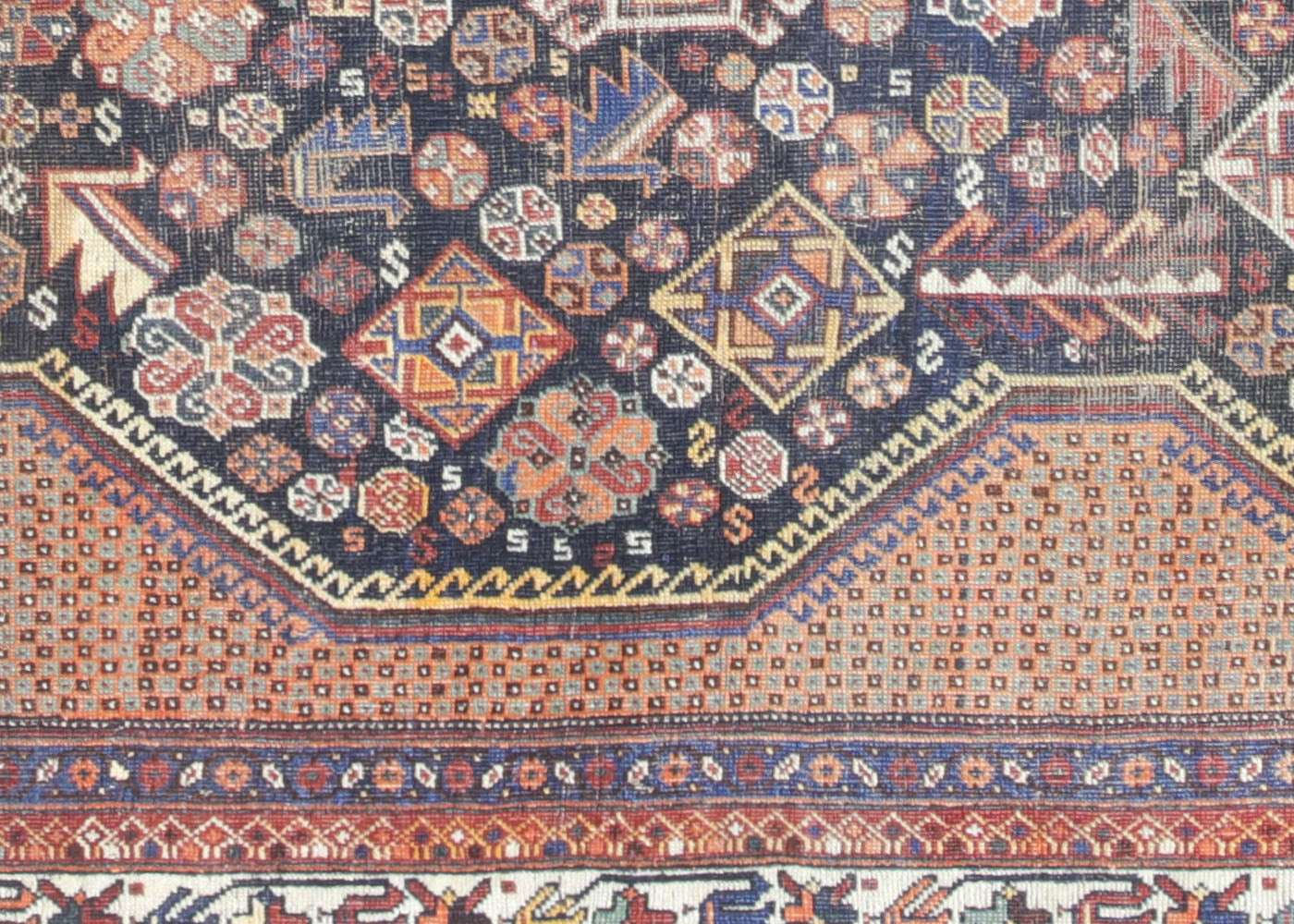 Antique Persian Shiraz Rug - 7'9" x 10'1" - 220017