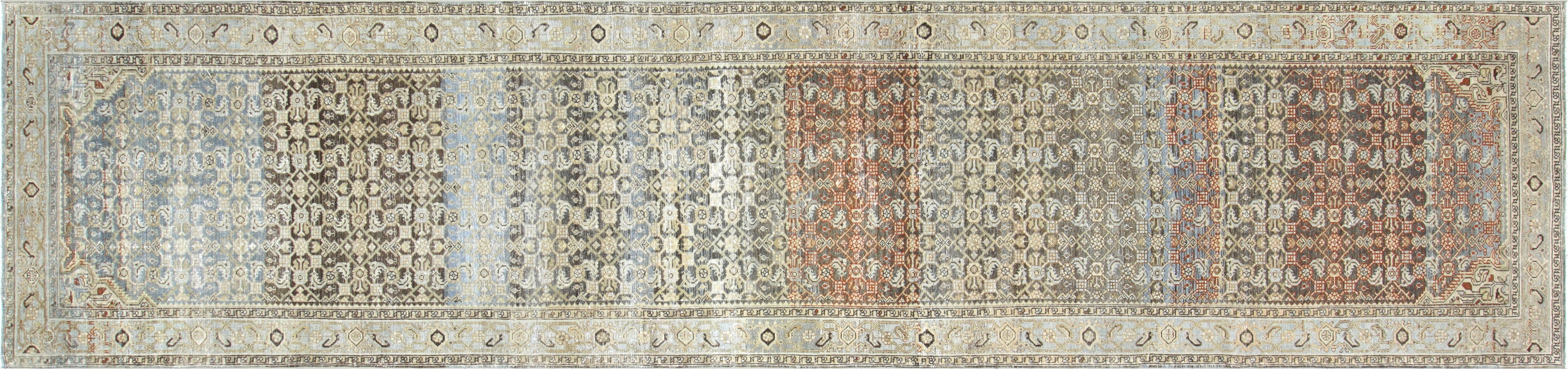 Semi Antique Persian Melayer Runner - 3'9" x 16'3" - 220019