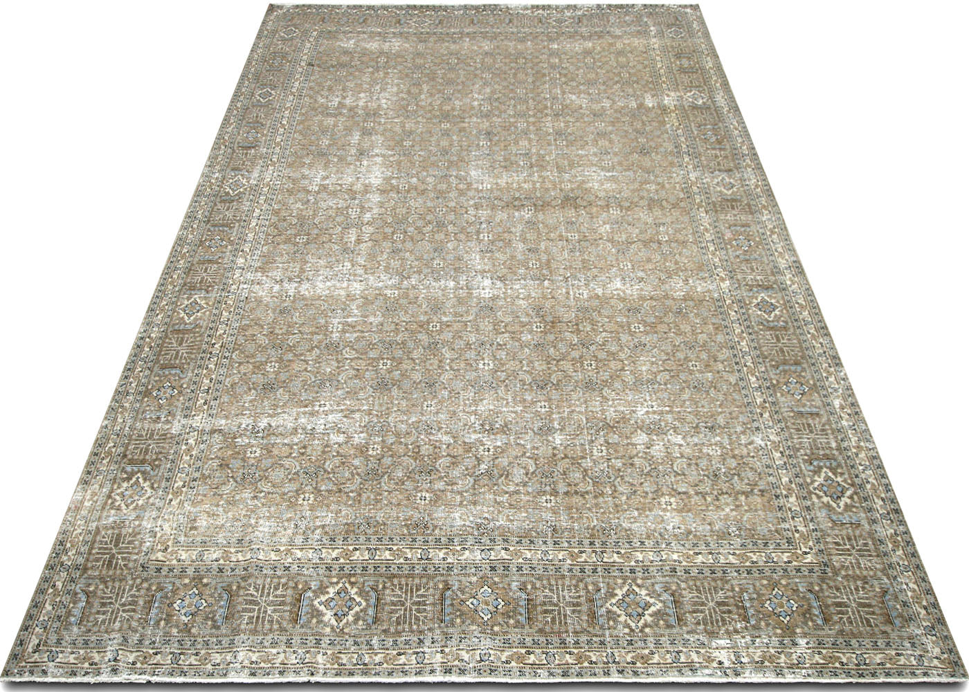Semi Antique Persian Tabriz Rug - 8'2" x 12'10" - 220022