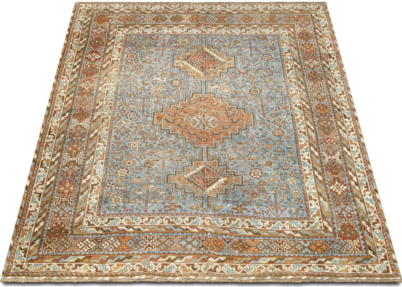 Semi Antique Persian Shiraz Rug - 5'3" x 6'8" - 220031