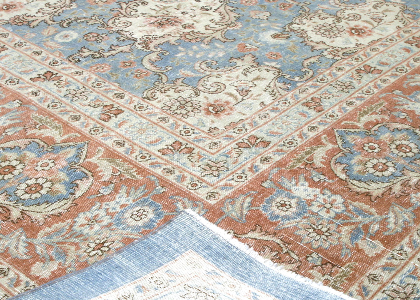Semi Antique Persian Tabriz Rug - 12'8" x 18'1" - 220034