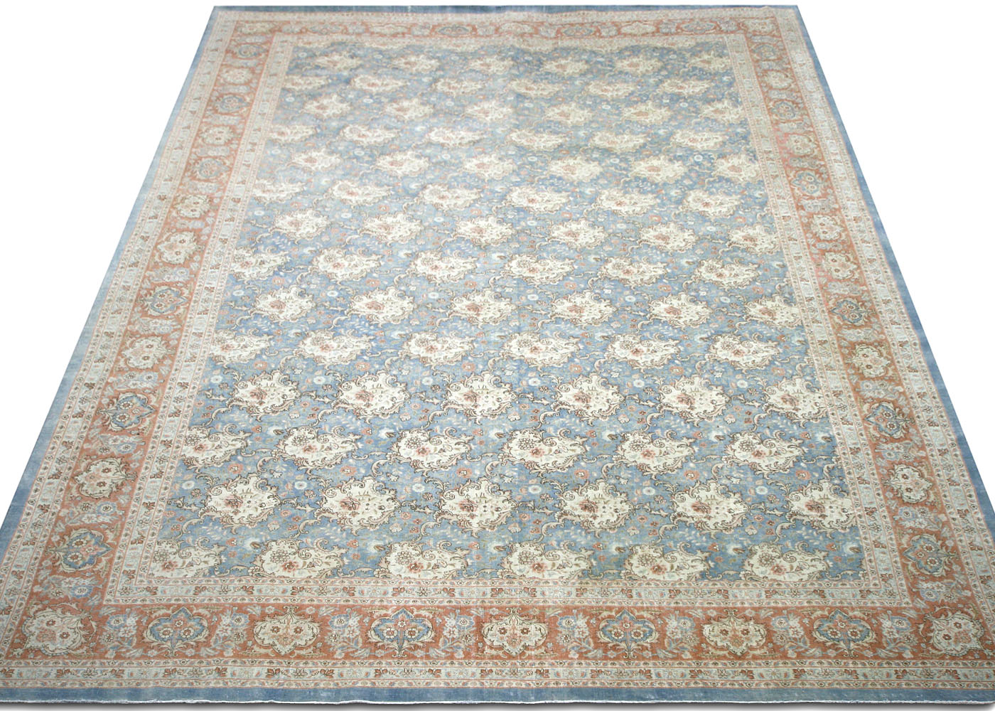 Semi Antique Persian Tabriz Rug - 12'8" x 18'1" - 220034