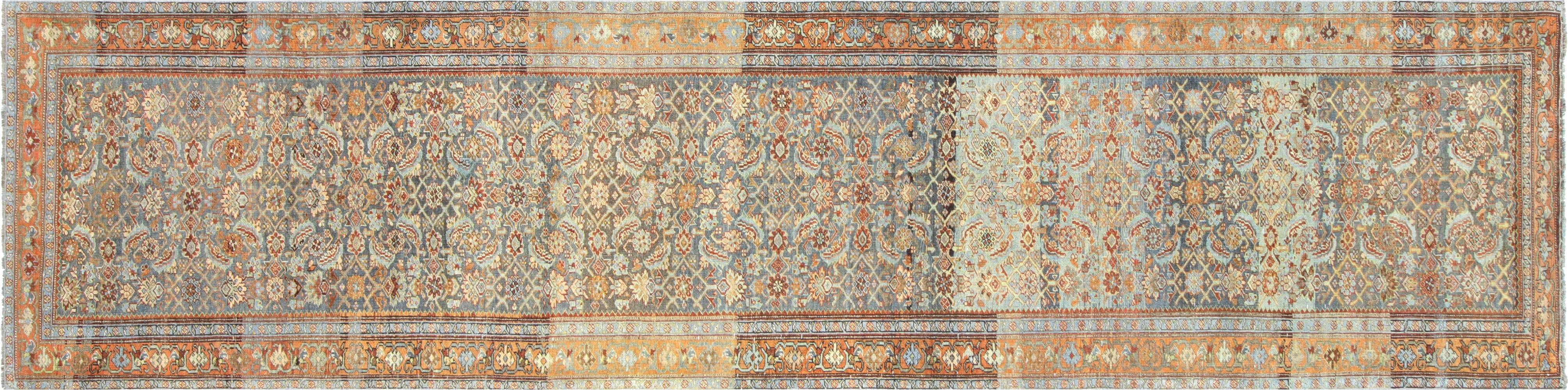 Antique Persian Bidjar Runner - 3'9" x 15' - 220041