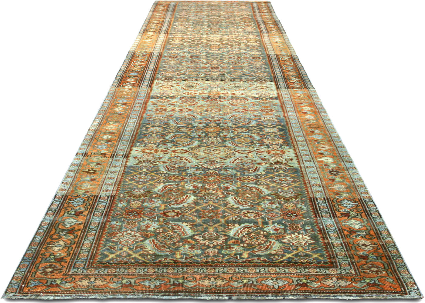 Antique Persian Bidjar Runner - 3'9" x 15' - 220041