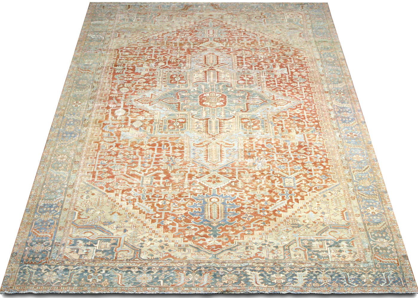 Semi Antique Persian Heriz Rug - 12'4" x 18'8" - 220055