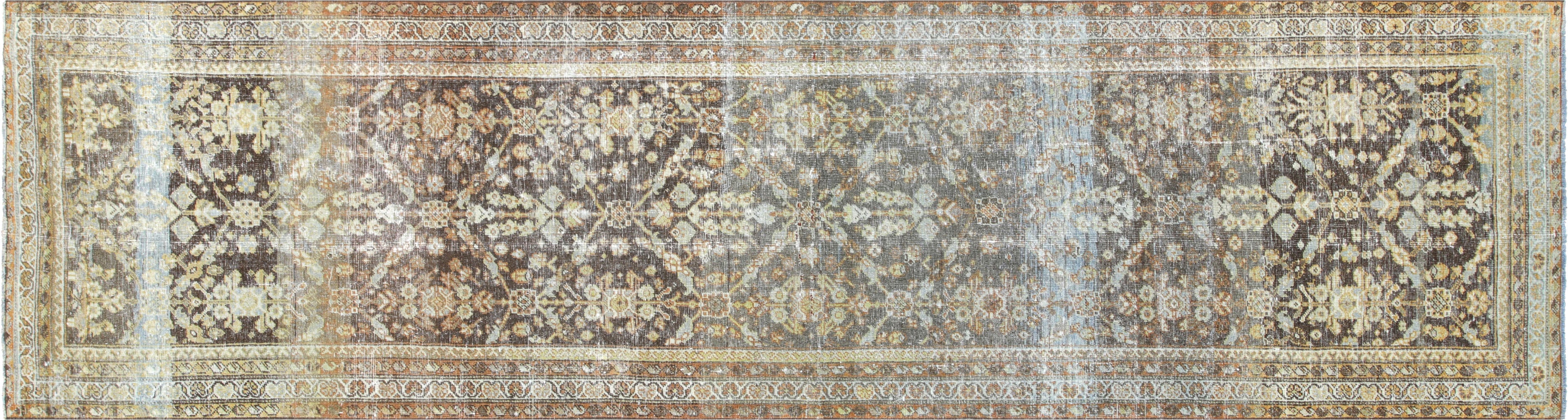 Semi Antique Persian Mahal Runner - 3'6" x 13'2" - 220061