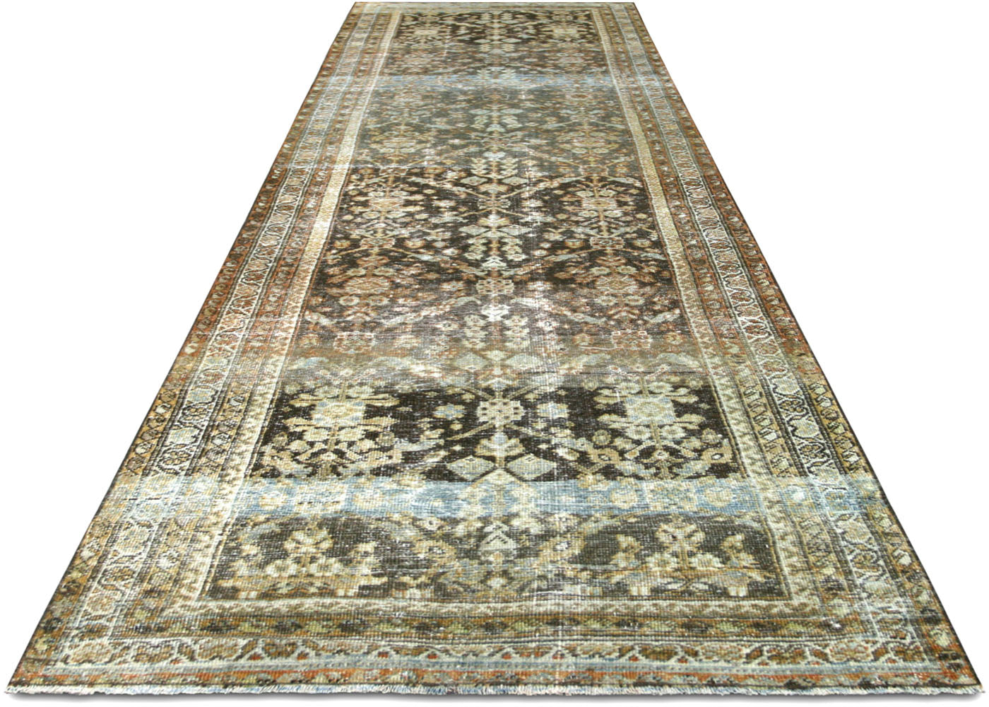 Semi Antique Persian Mahal Runner - 3'6" x 13'2" - 220061