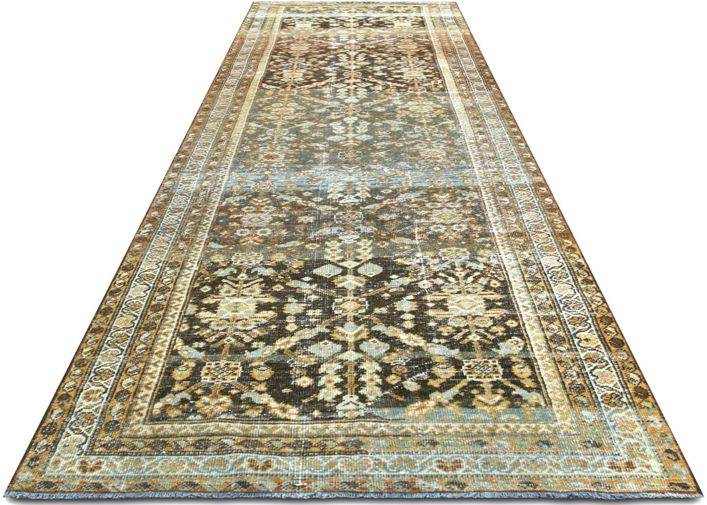 Semi Antique Persian Mahal Runner - 3'6" x 13'2" - 220061