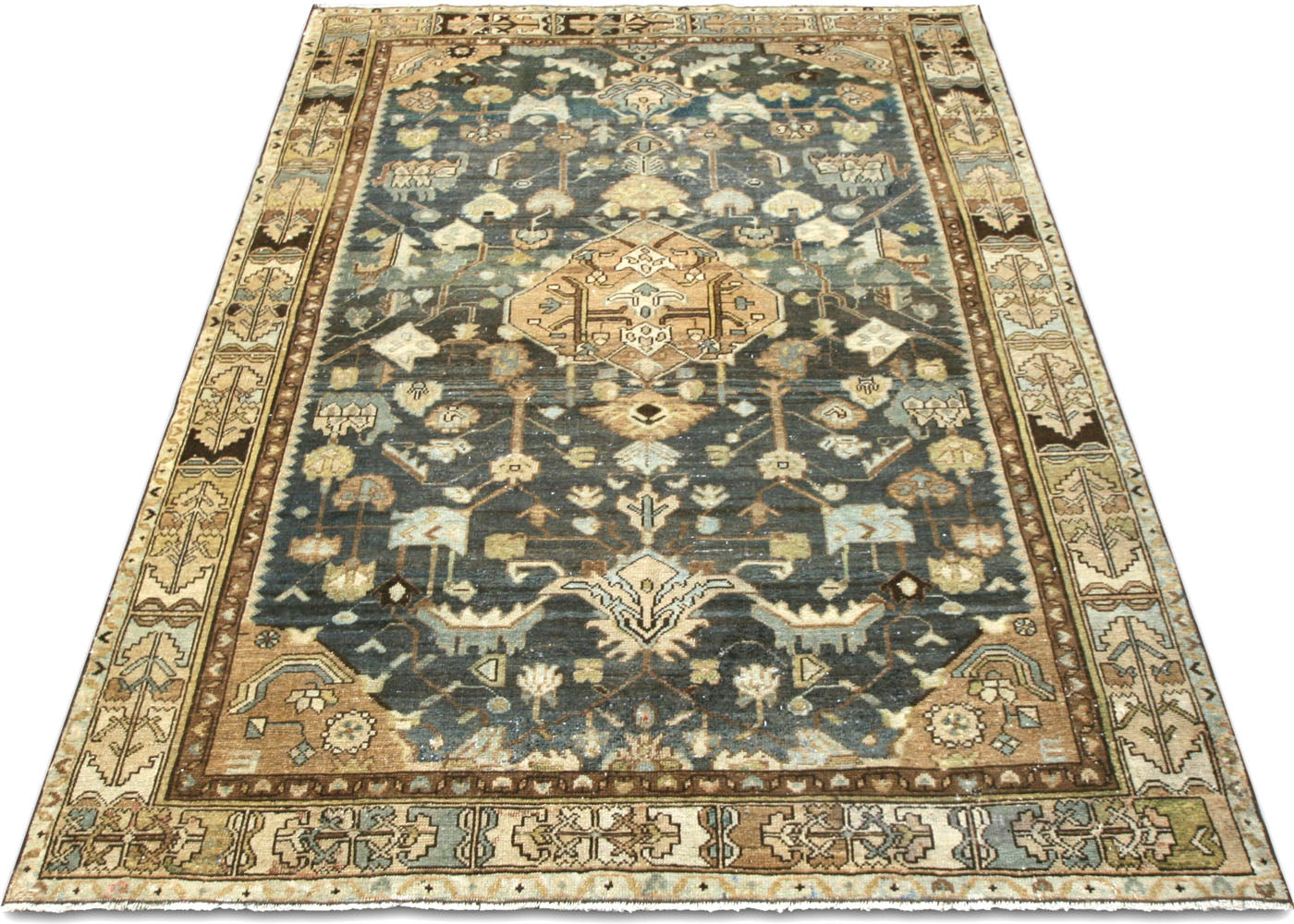 Semi Antique Persian Melayer Rug - 4'3" x 6'4" - 220062