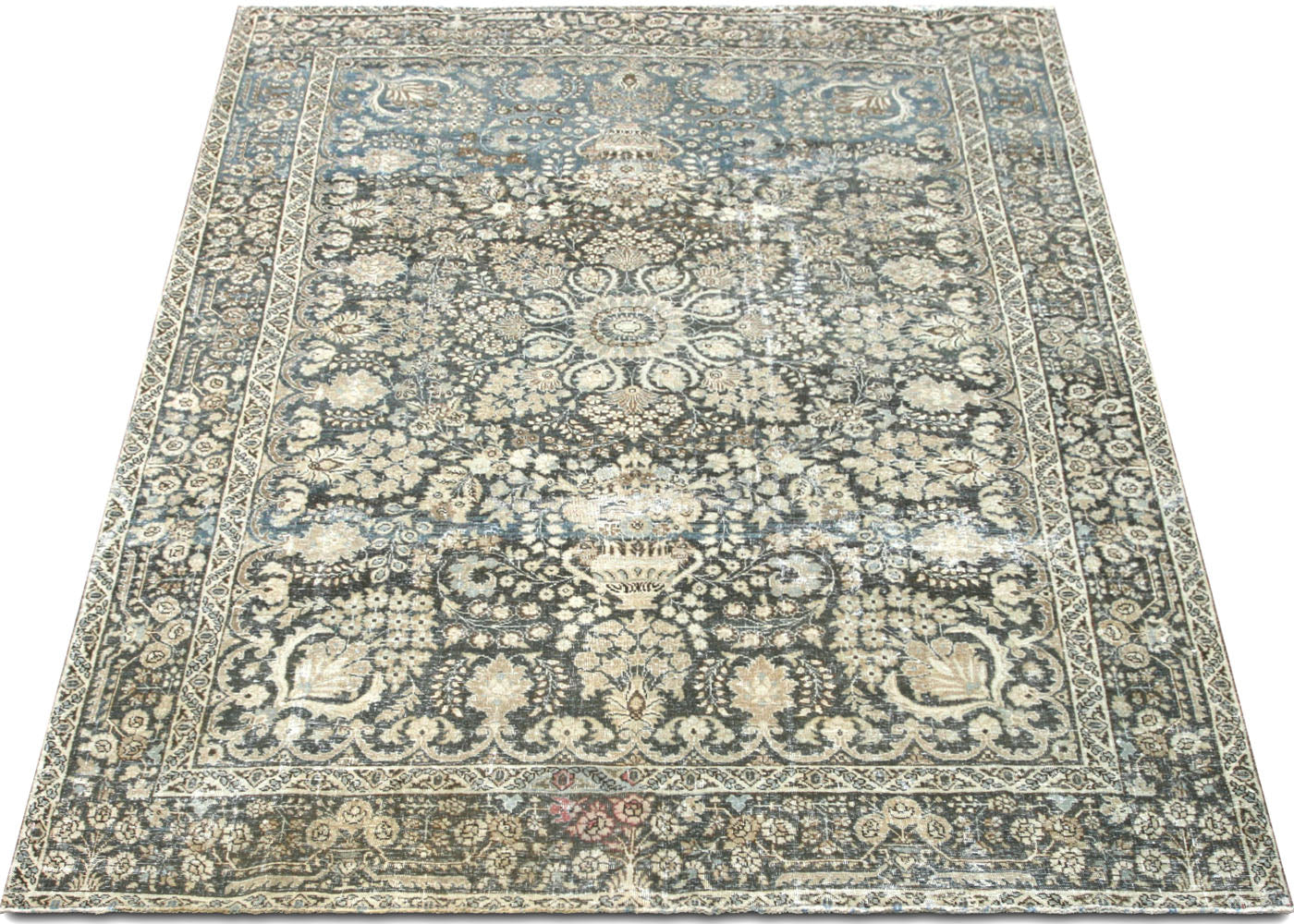 Semi Antique Persian Tabriz Rug - 7'3" x 10'1" - 220093