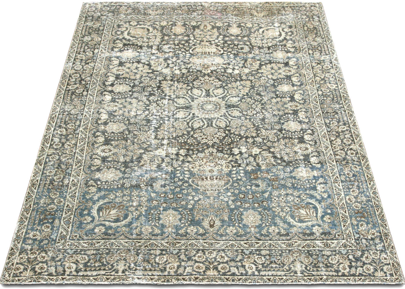 Semi Antique Persian Tabriz Rug - 7'3" x 10'1" - 220093