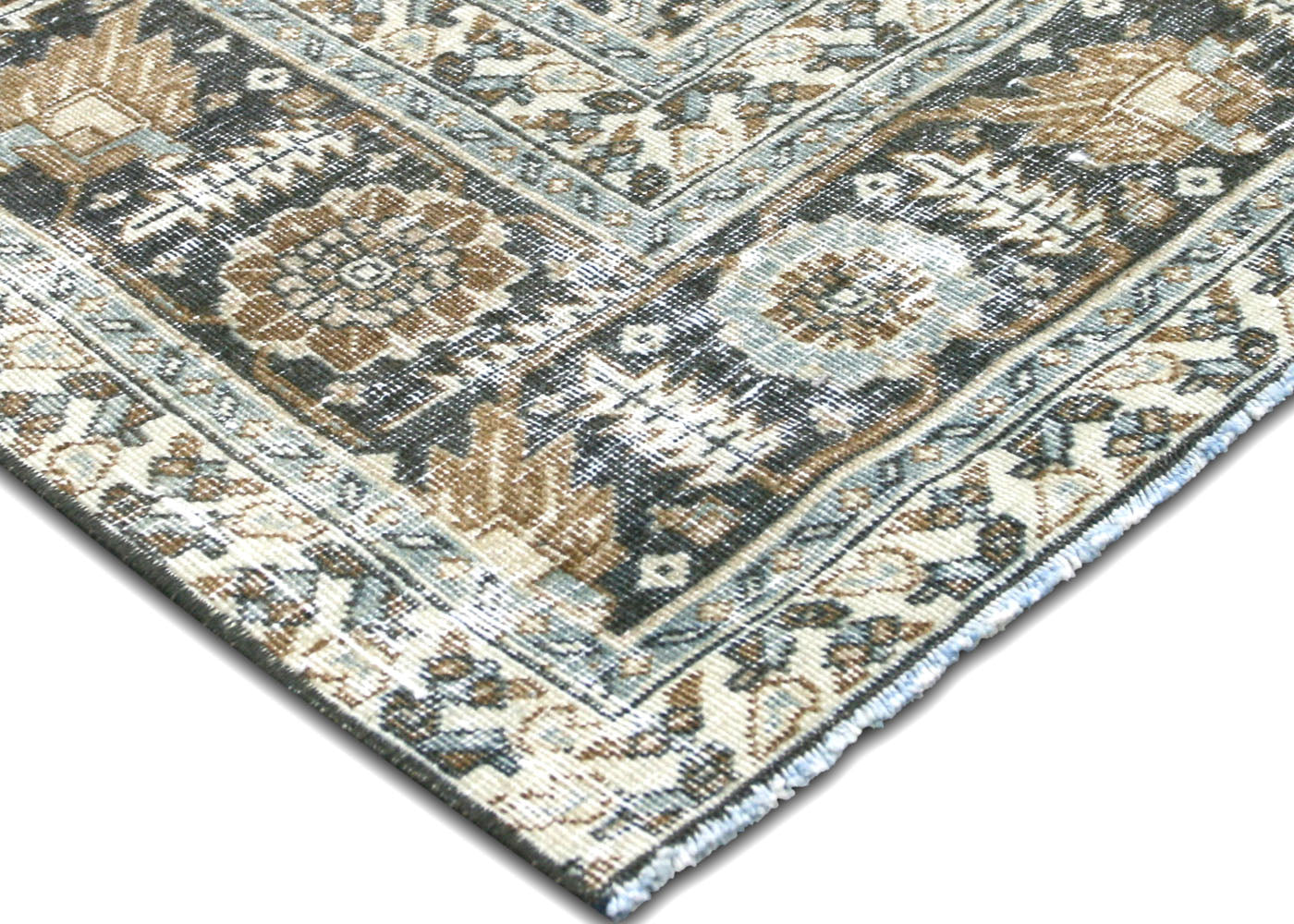 Semi Antique Persian Tabriz Rug - 6'11" x 13'4" - 220095