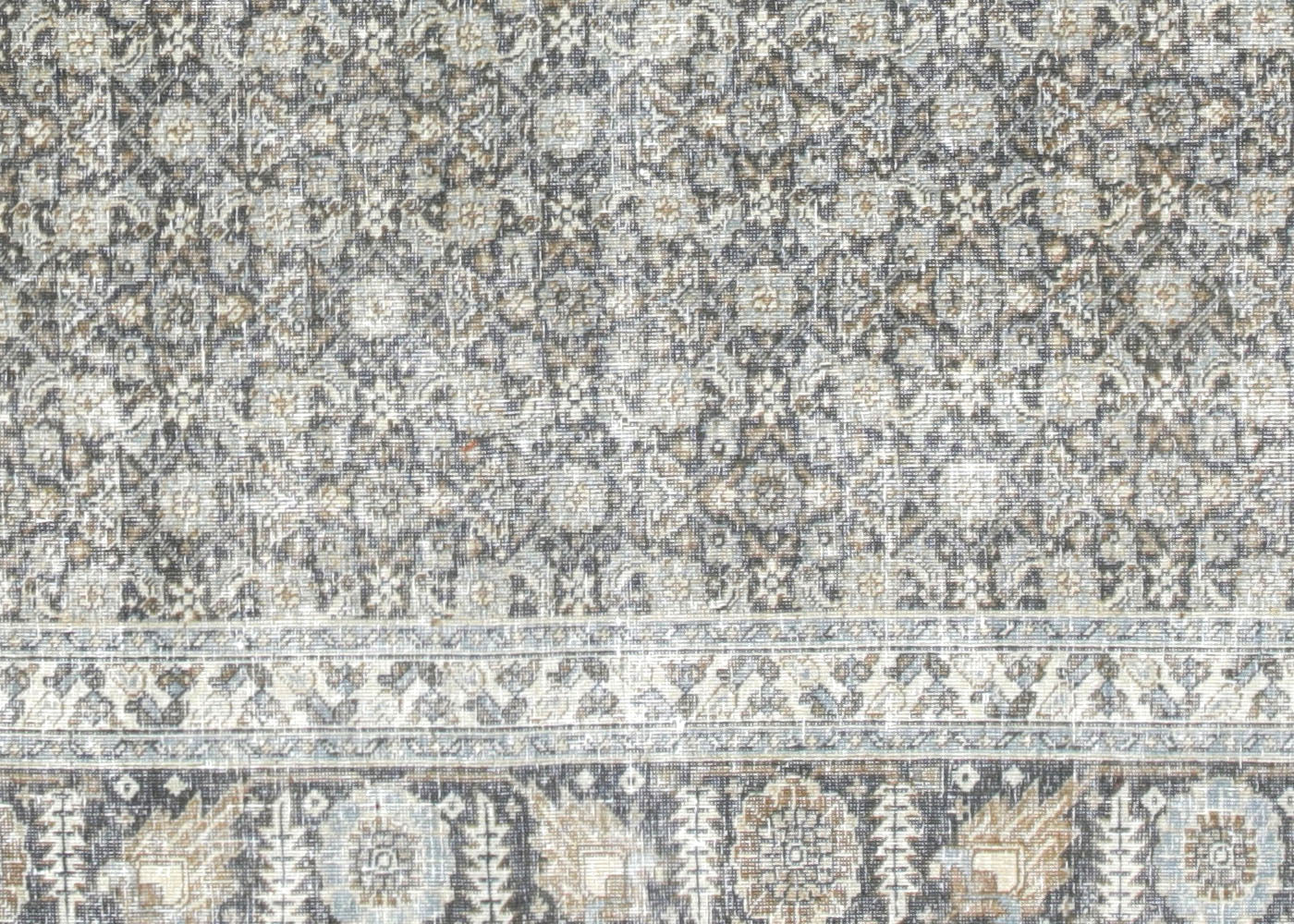 Semi Antique Persian Tabriz Rug - 6'11" x 13'4" - 220095