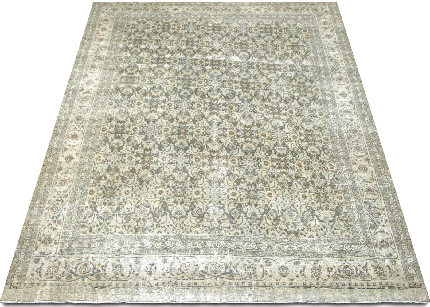 Semi Antique Persian Tabriz Rug - 8'1"x 11'5" - 220106