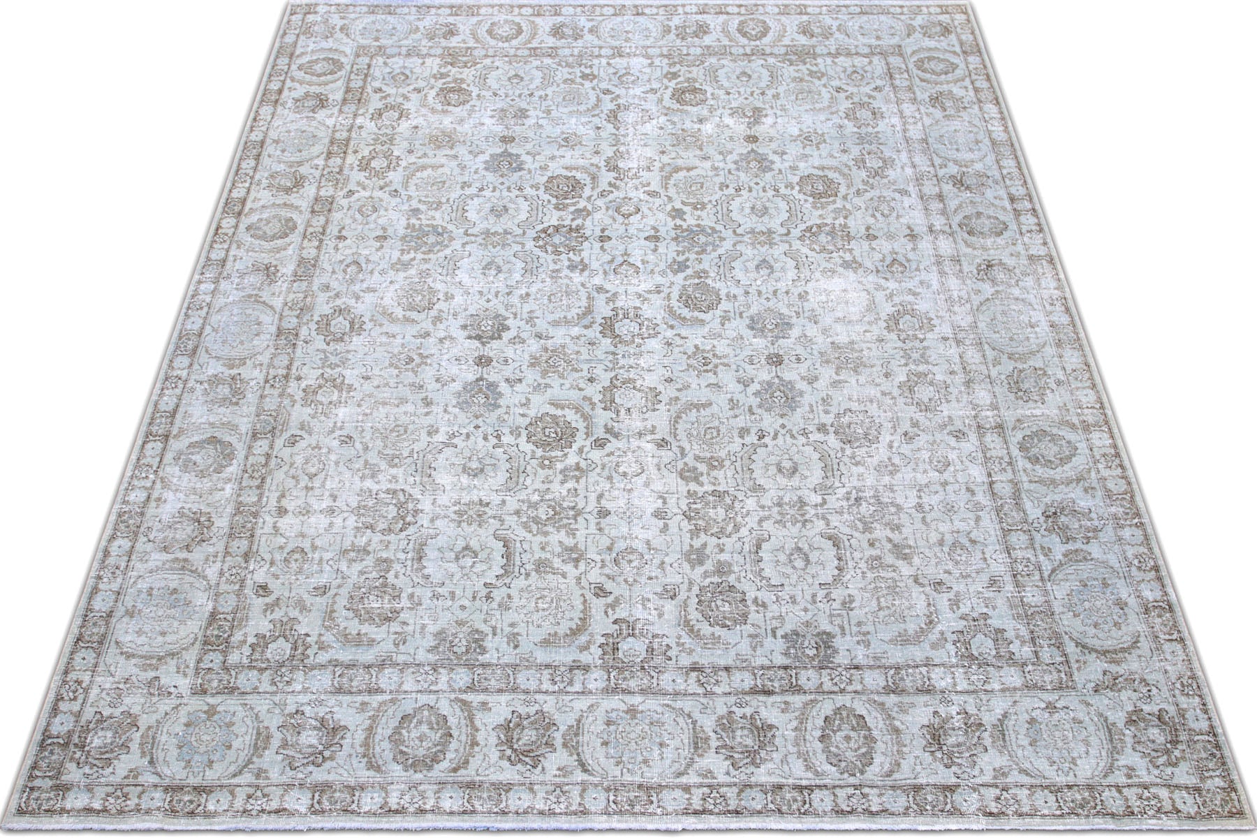 Vintage Persian Tabriz Rug - 8'1" x 11'1" - 220110