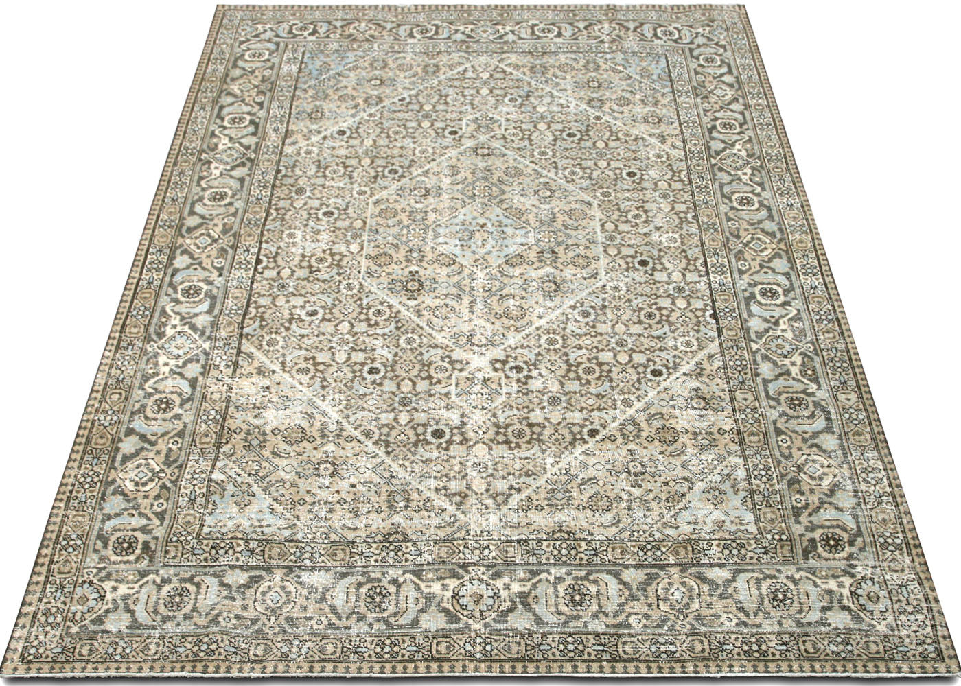 Semi Antique Persian Tabriz Rug - 7'7" x 11'2" - 220114