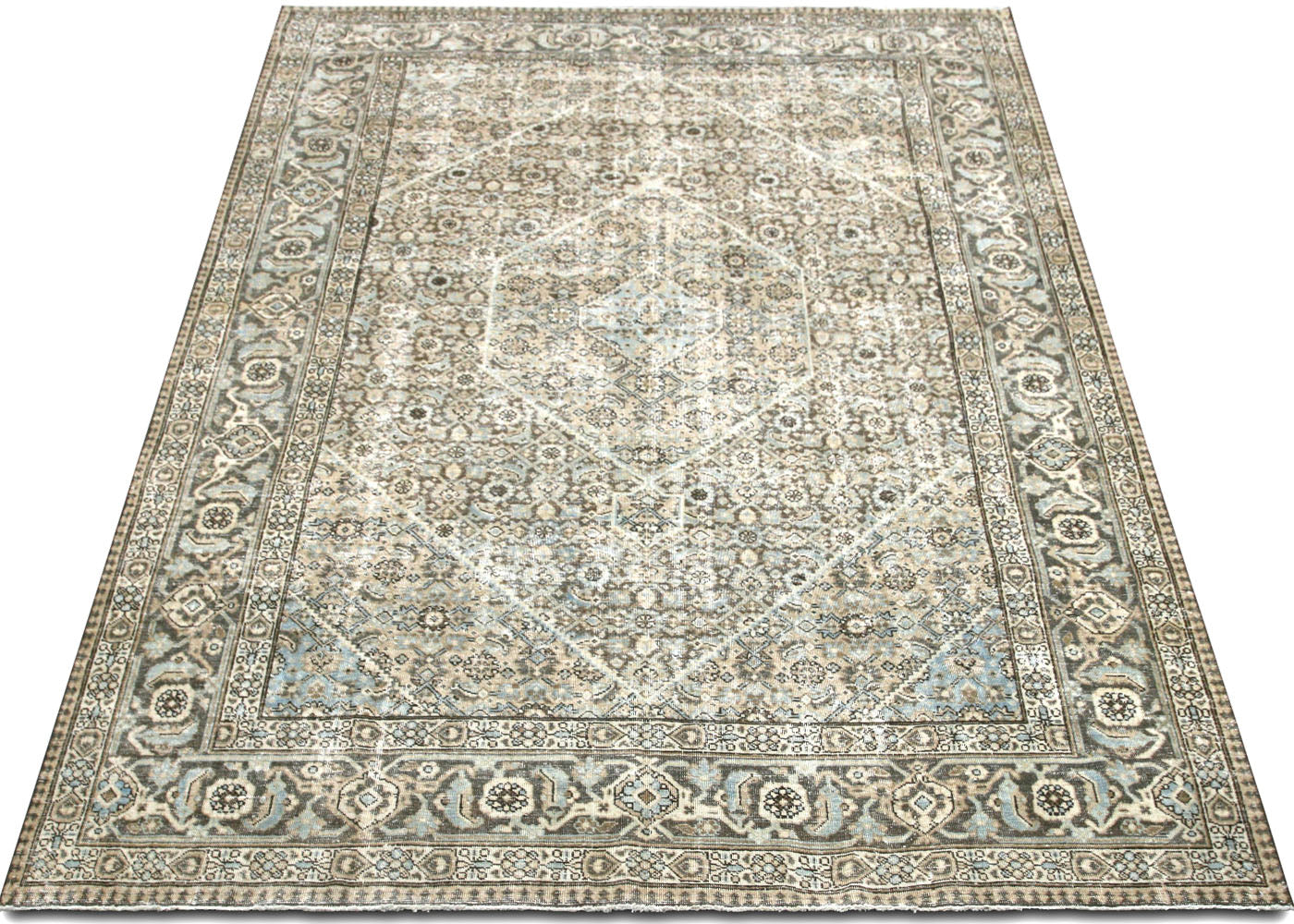 Semi Antique Persian Tabriz Rug - 7'7" x 11'2" - 220114