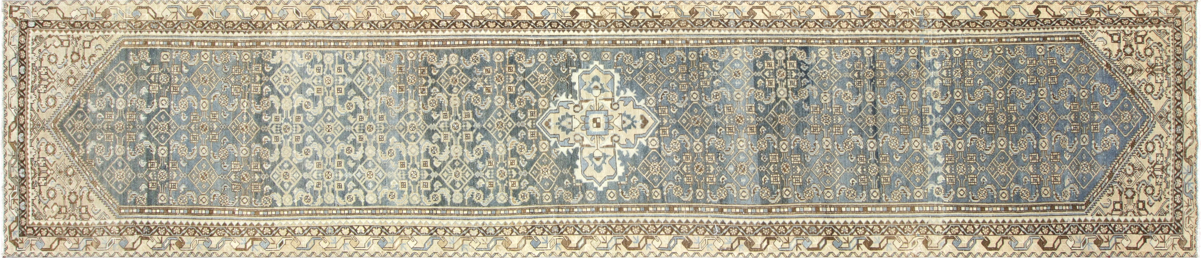 Antique Persian Melayer Runner - 3'7" x 16'10" - 220119
