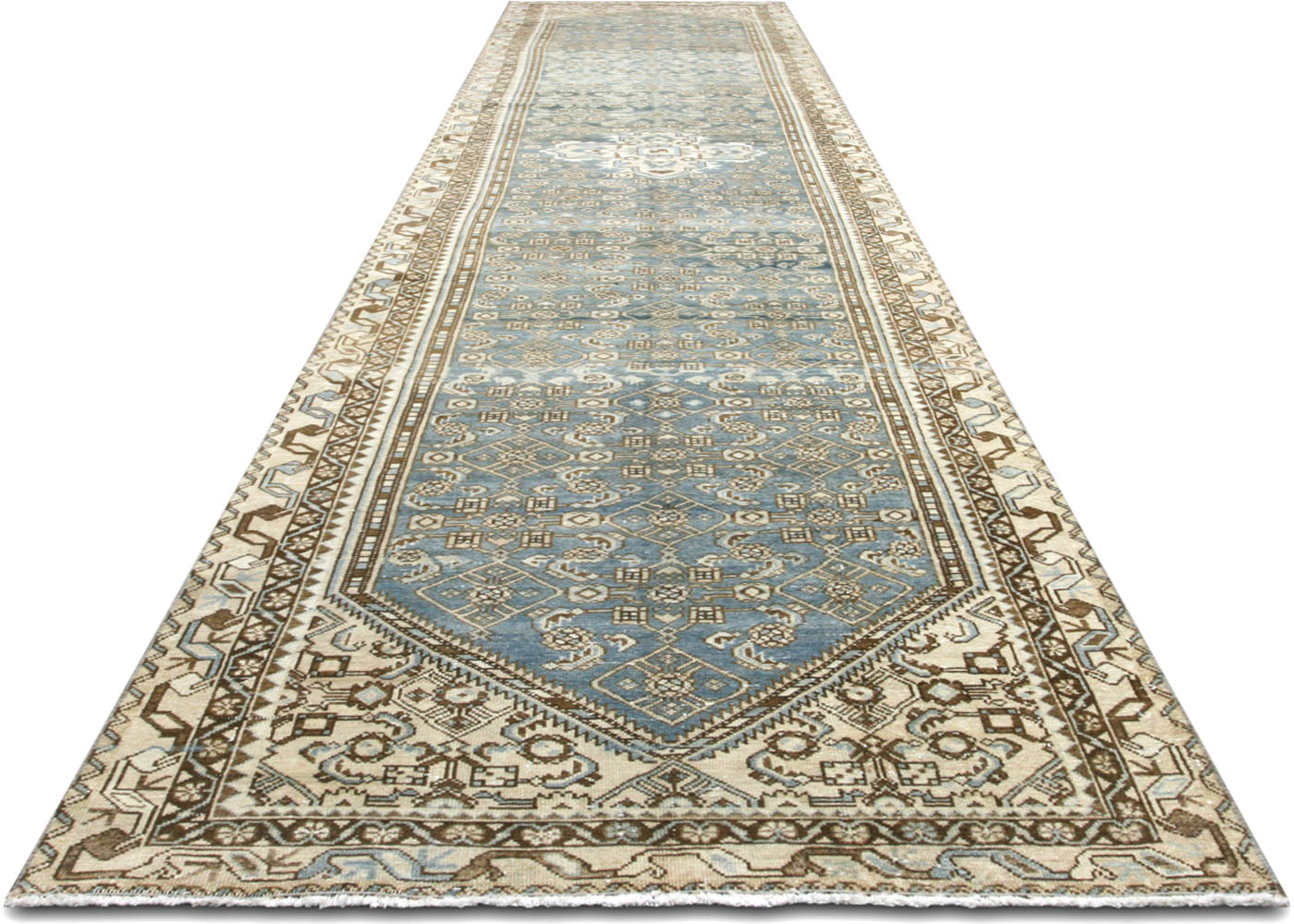 Antique Persian Melayer Runner - 3'7" x 16'10" - 220119