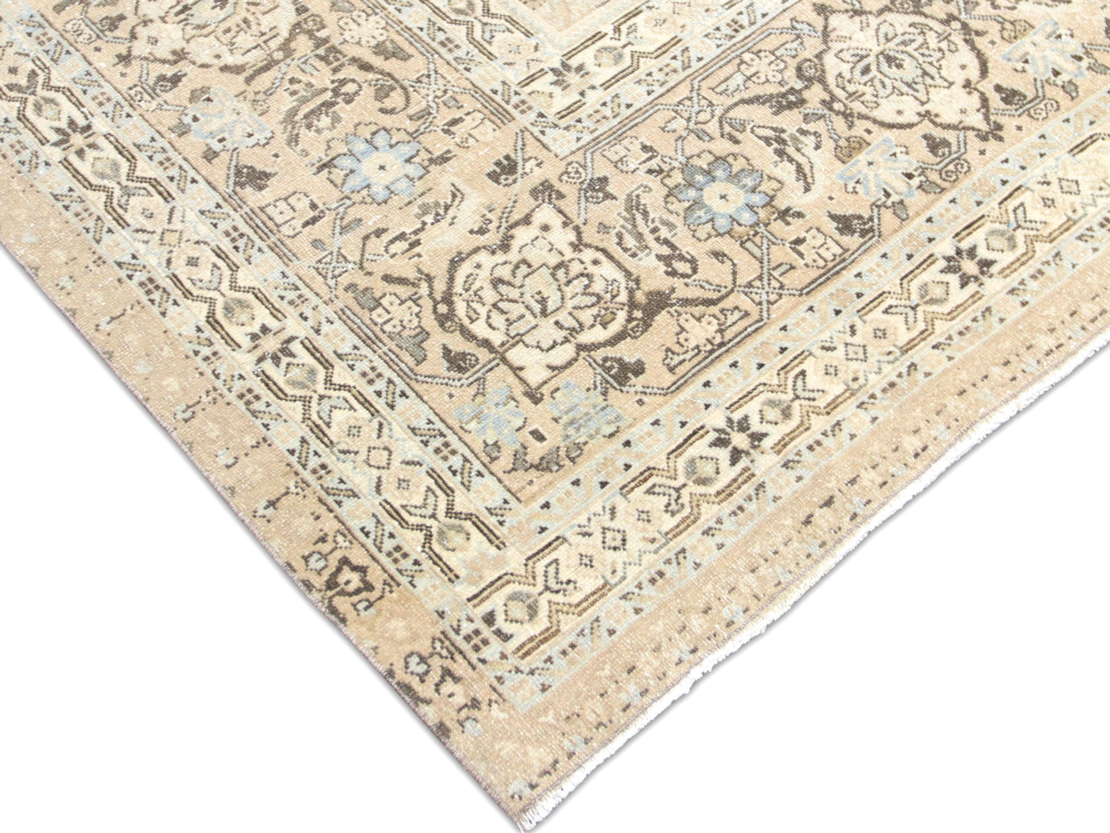 Semi Antique Persian Tabriz Rug - 9'7" x 12'10"