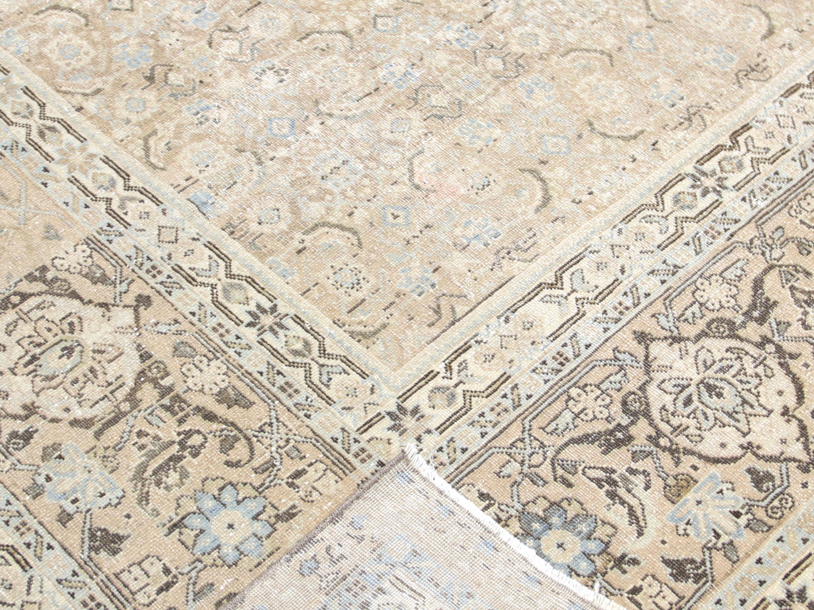 Semi Antique Persian Tabriz Rug - 9'7" x 12'10"