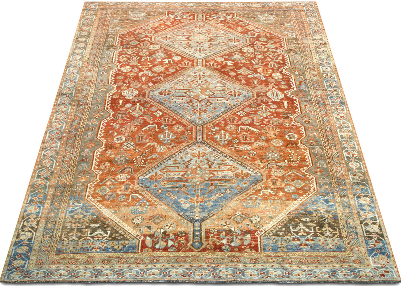 Antique Persian Shiraz Rug - 5'11" x 9'7" - 220141