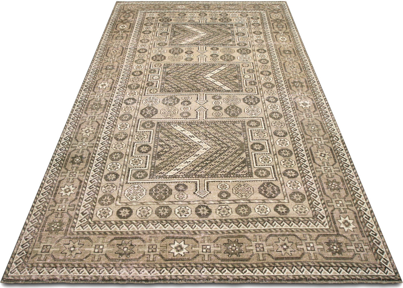 Vintage Persian Hamadan Rug - 5'1" x 9'10" - 220142