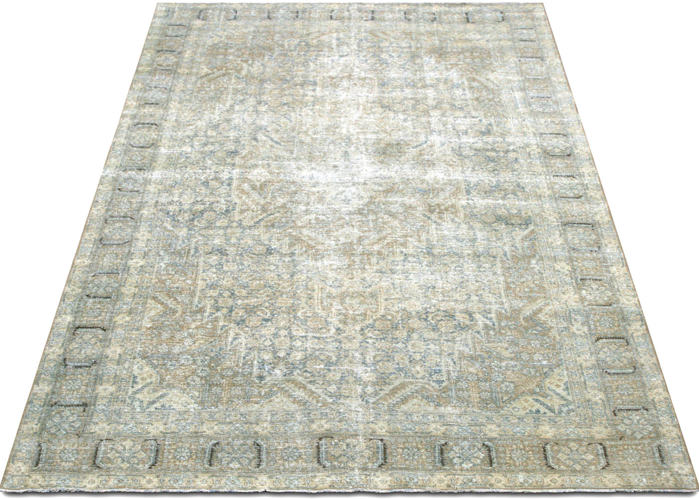 Semi Antique Persian Tabriz Rug - 6'3" x 9'10" - 220155