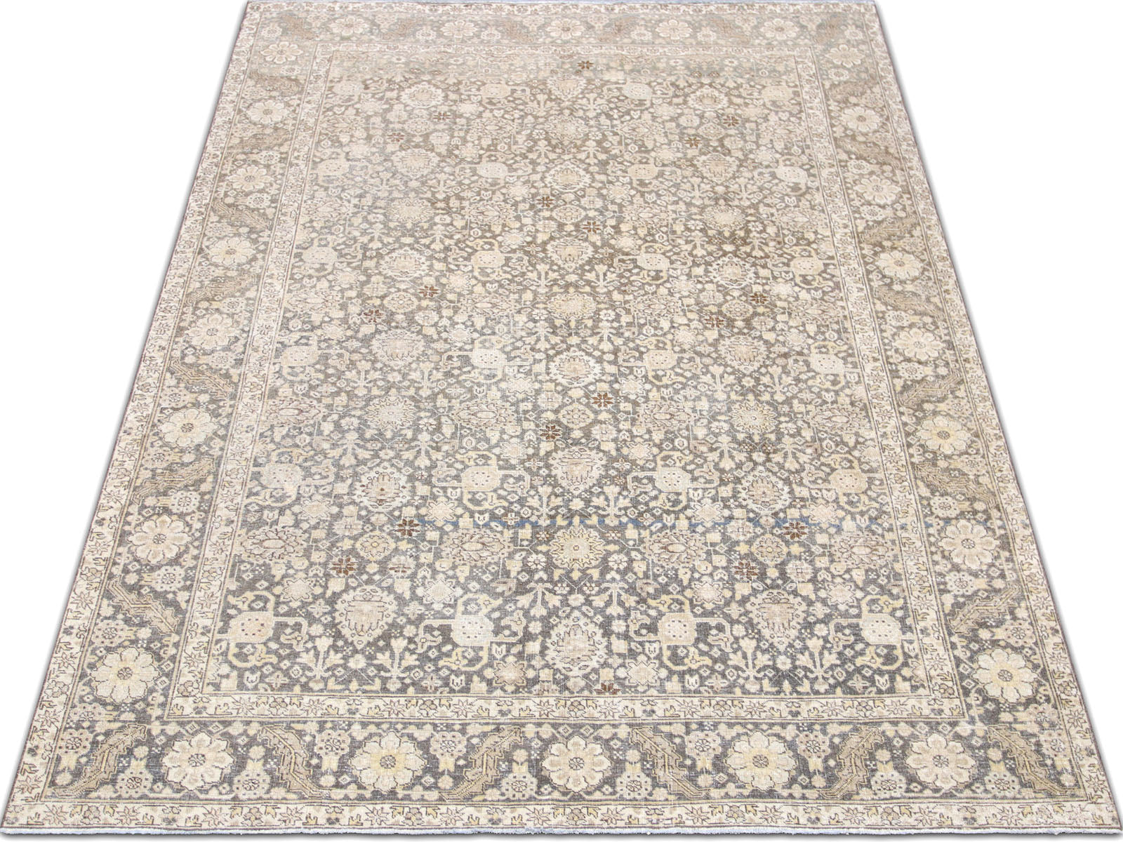 Semi Antique Persian Tabriz Rug - 7'1" x 10'9" - 220157