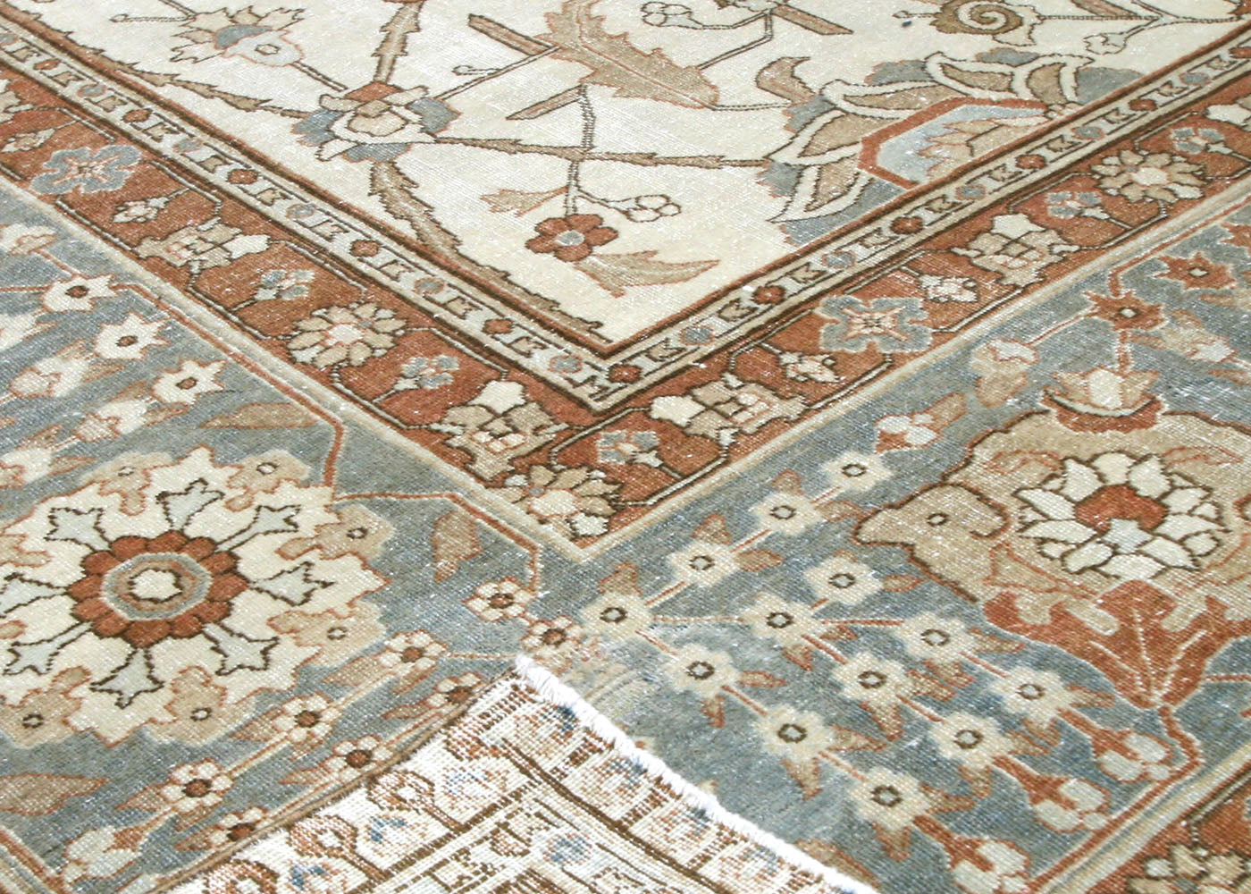 Semi Antique Persian Tabriz Rug - 11'2" x 13'7" - 220164
