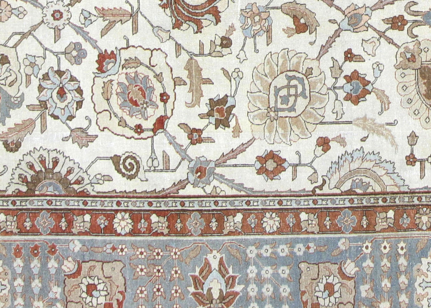 Semi Antique Persian Tabriz Rug - 11'2" x 13'7" - 220164